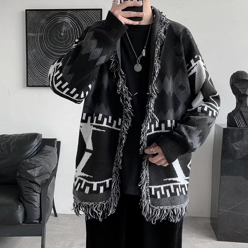 Autumn Winter Knitted Long-sleeved V-neck Jacket SA620