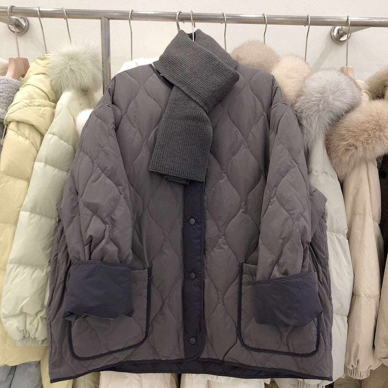 Large Size Loose Crew Neck Jacket SA497