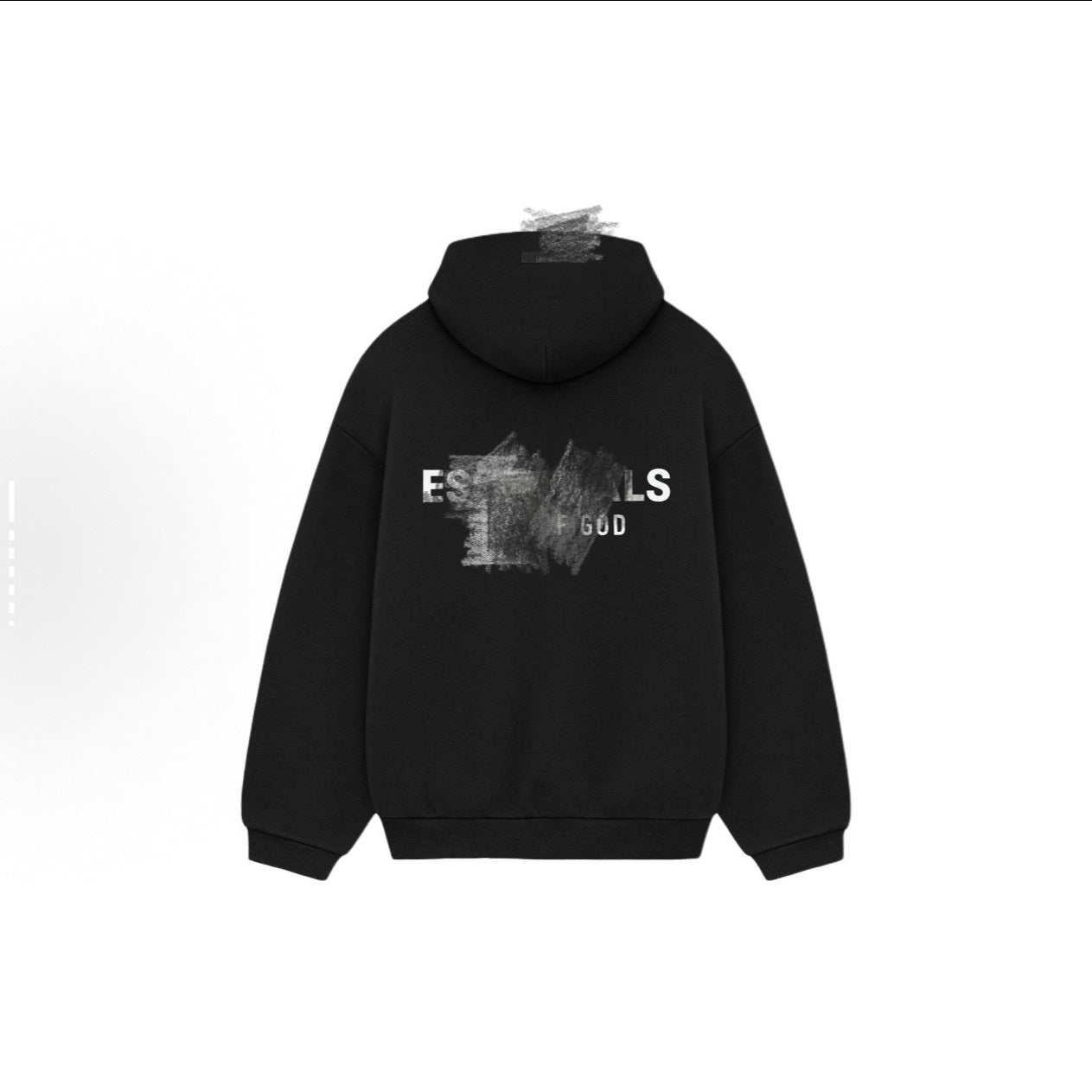 Letter Print Fleece Hoodie  64D063