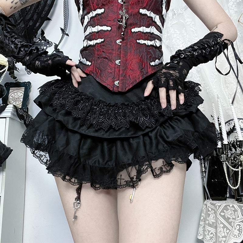Cross Lace Pumpkin Skirt Pants SA707