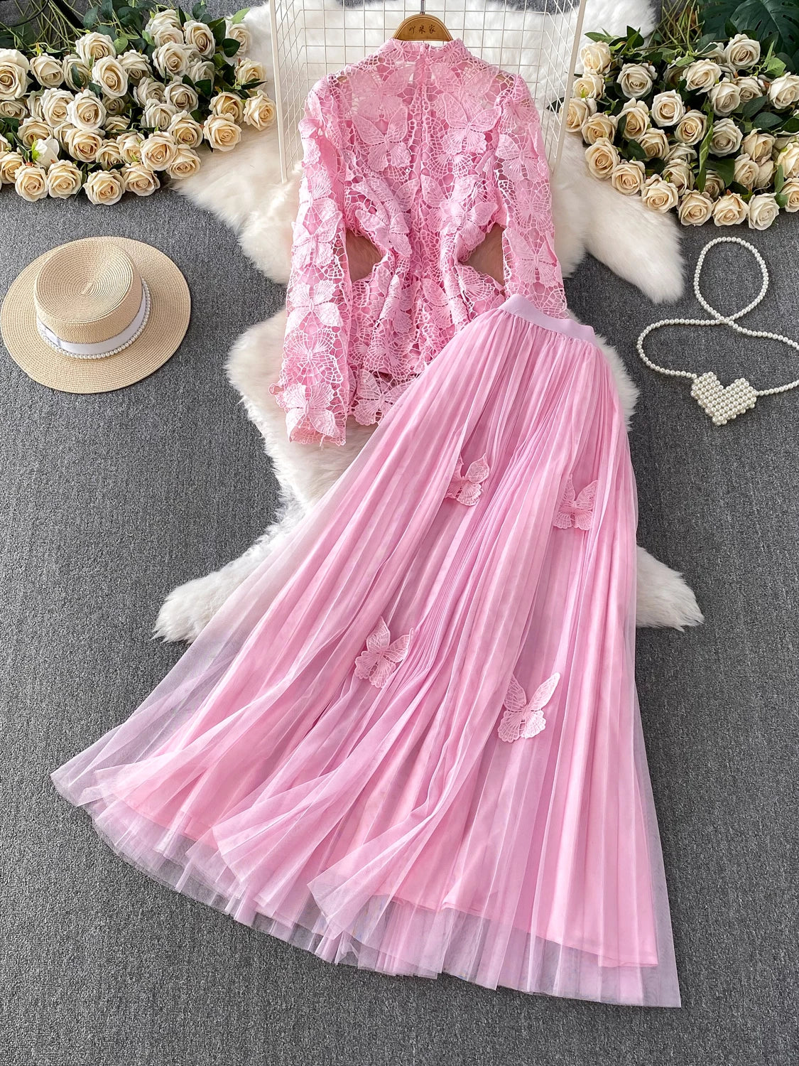 Mesh Dress Set 69B921