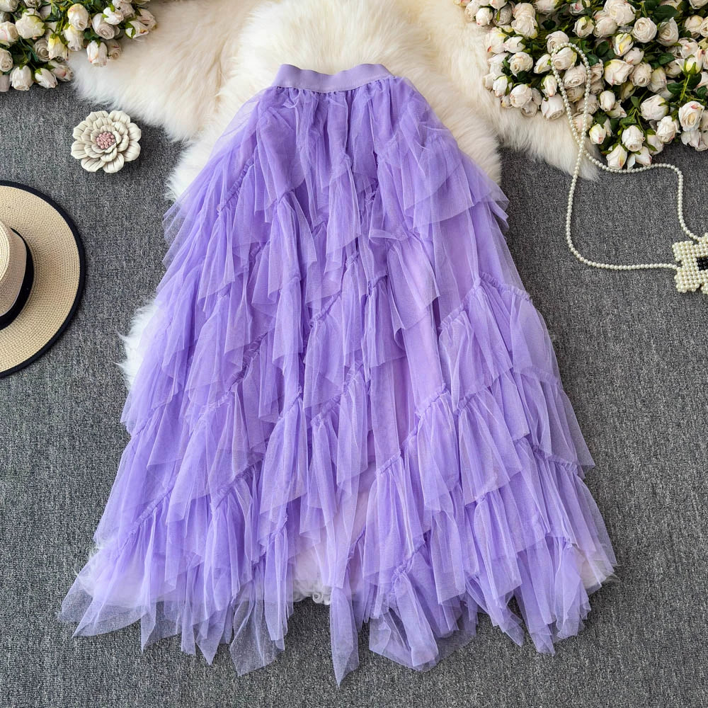 Fairy Skirt Tutu Skirt Long A-shaped Skirt 69B835