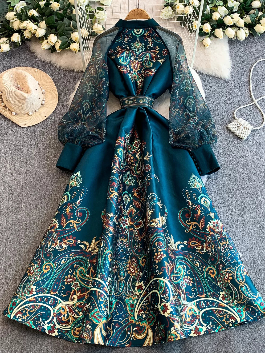 Lantern Sleeve Dress Sa750/sa751