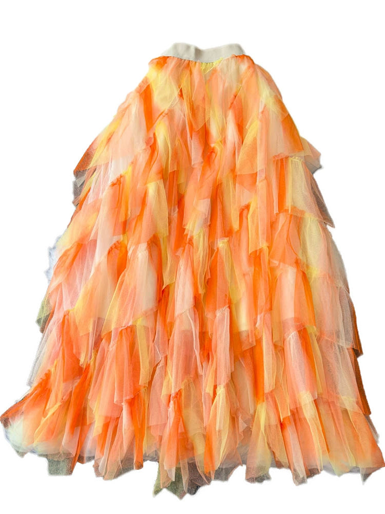 Fairy Skirt Tutu Skirt Long A-shaped Skirt 69B835