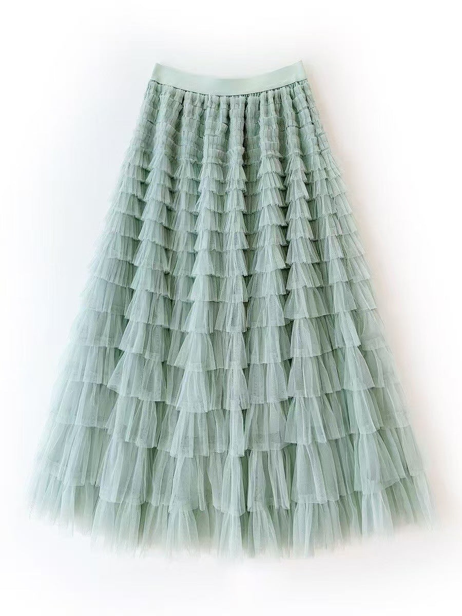 New Cake Skirt Mesh Skirt 69B977