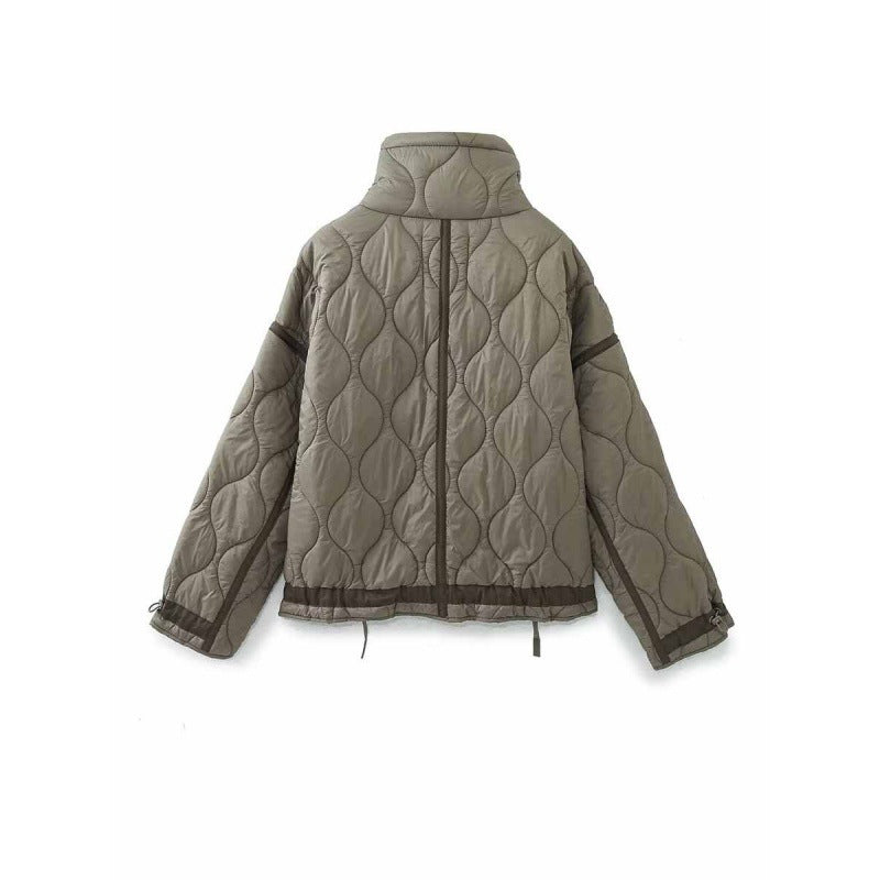 Stand-up Collar Pocket Jacket Cotton-padded Jacket SA544