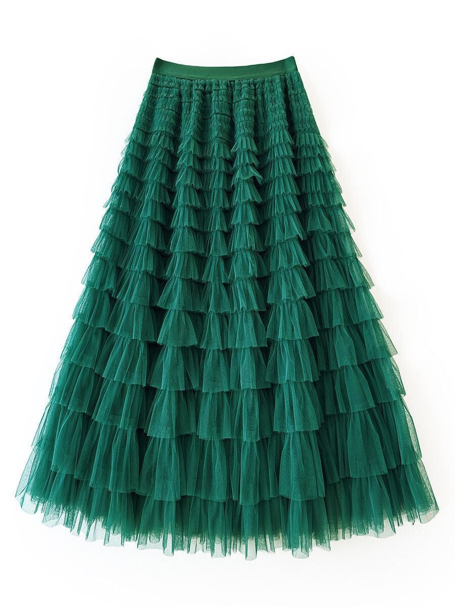 New Cake Skirt Mesh Skirt 69B977