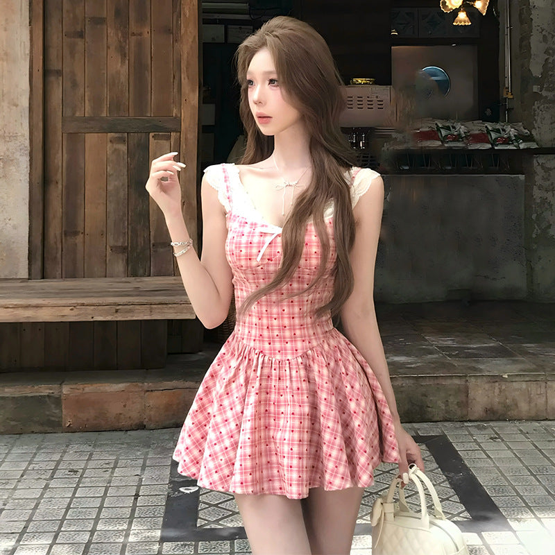 One-piece Skirt Swimsuit 64D020