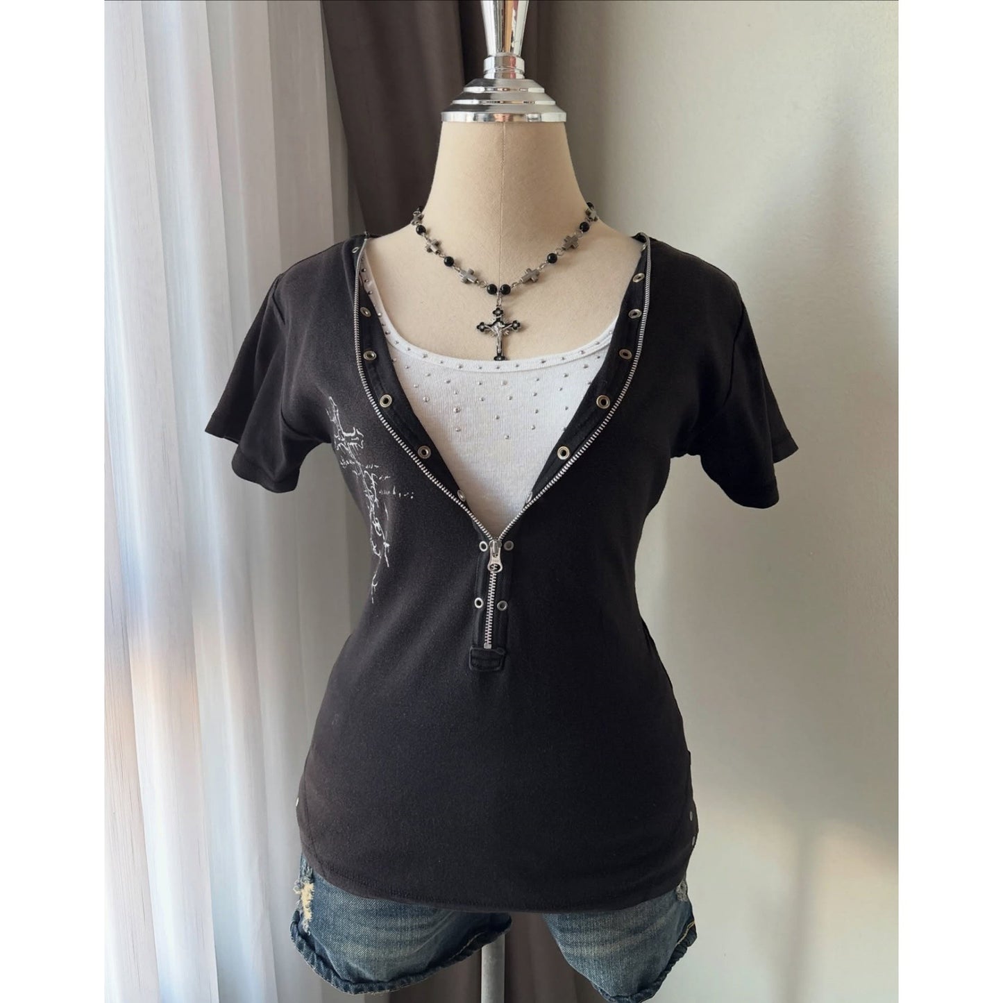 Crew Neck Short Sleeve Loose T-Shirt SA685