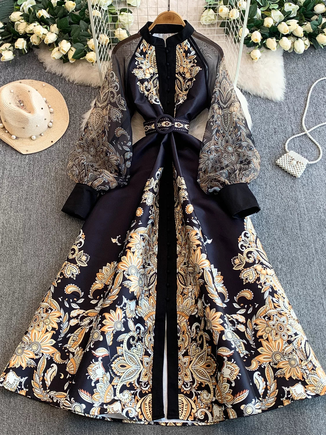 Lantern Sleeve Dress Sa750/sa751