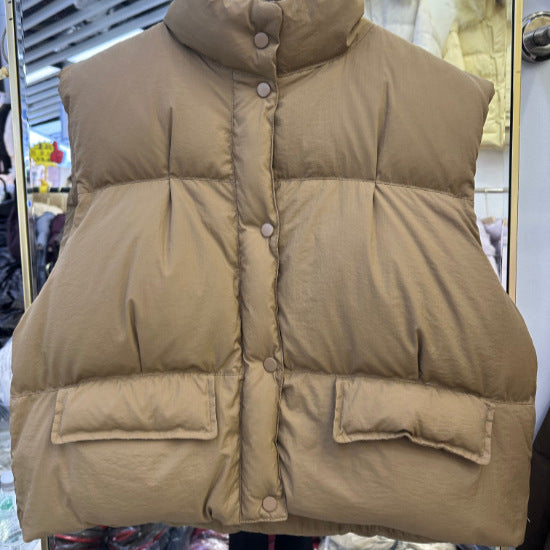 Short Stand-up Collar Vest Thickened Jacket SA487