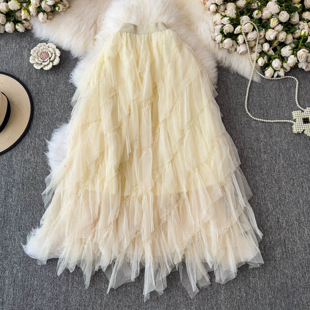Fairy Skirt Tutu Skirt Long A-shaped Skirt 69B835