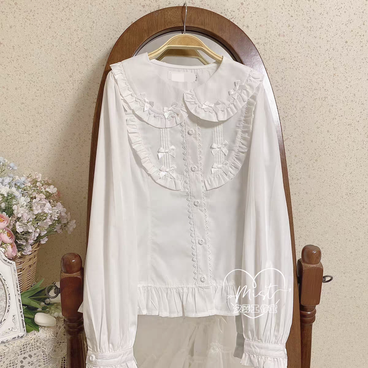 Puff Sleeve Peter Pan Collar Lolita Blouse US  64D194