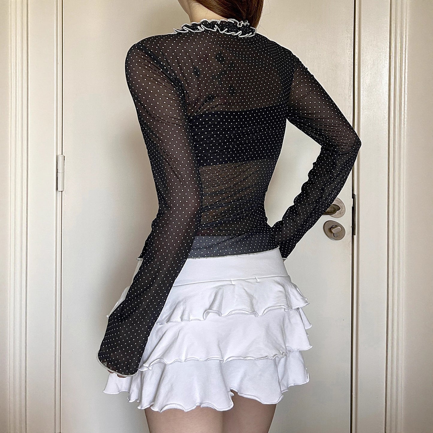 Mesh Long-sleeved T-shirt SA639