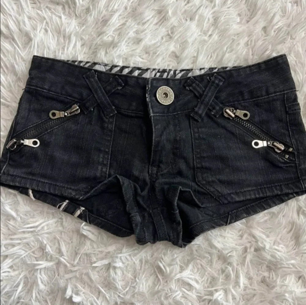 Low Waist Denim Shorts  64D072
