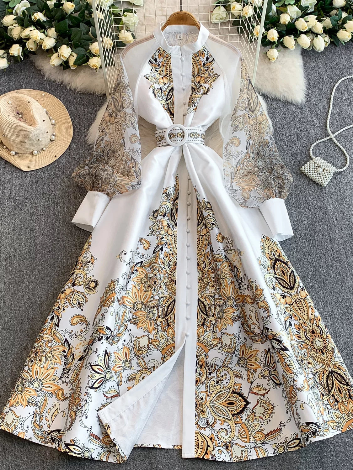 Lantern Sleeve Dress Sa750/sa751