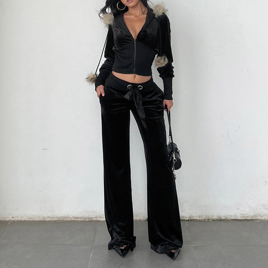 Drawstring Slacks Suit for Women SA526