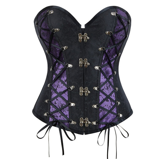 Punk Chain Gothic Corset Halloween Fishbone Suit 69A742
