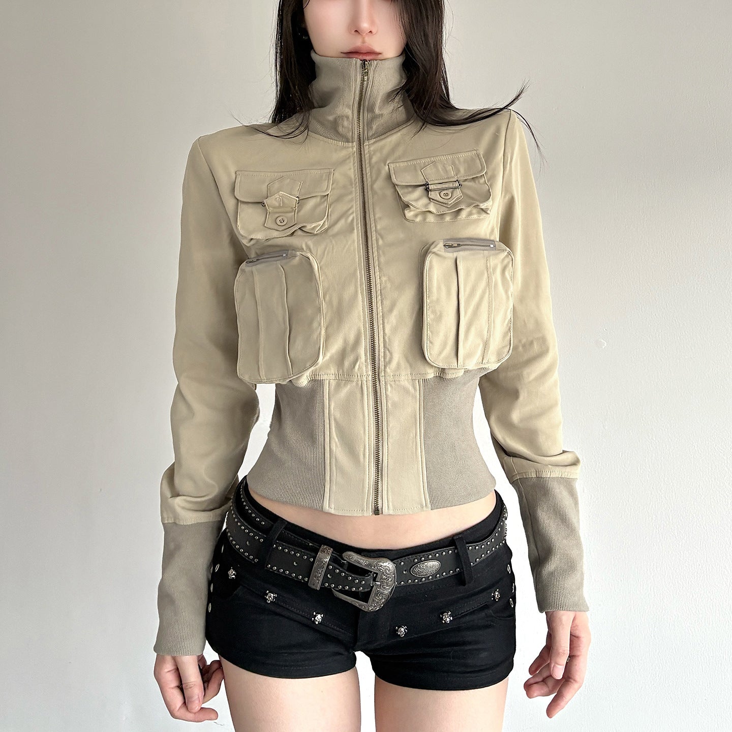 Threaded Three-dimensional Pocket Jacket SA602
