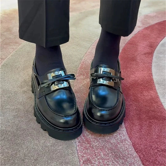 Square Button Women's Shoes 74A137