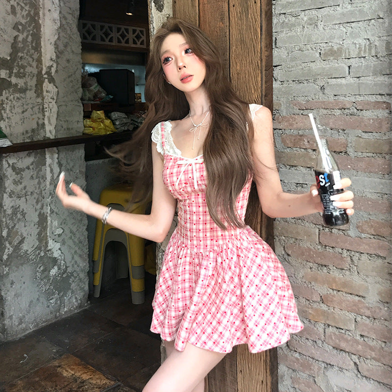 One-piece Skirt Swimsuit 64D020