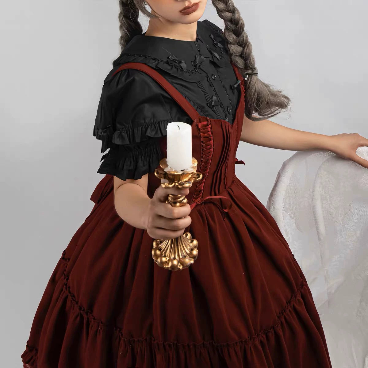 Puff Sleeve Peter Pan Collar Lolita Blouse US  64D194