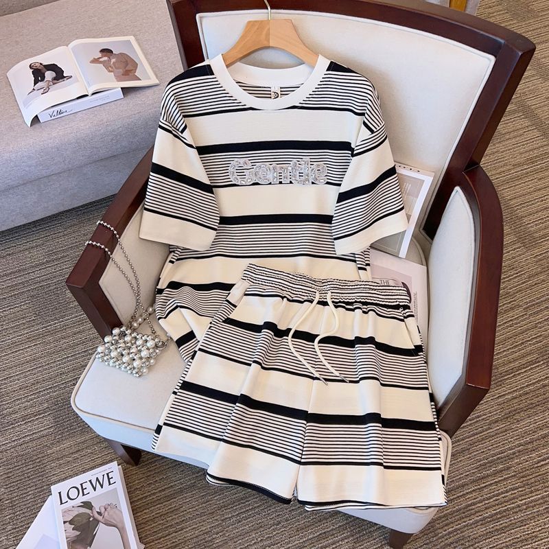 Striped T-shirt Sports Suit  SA973