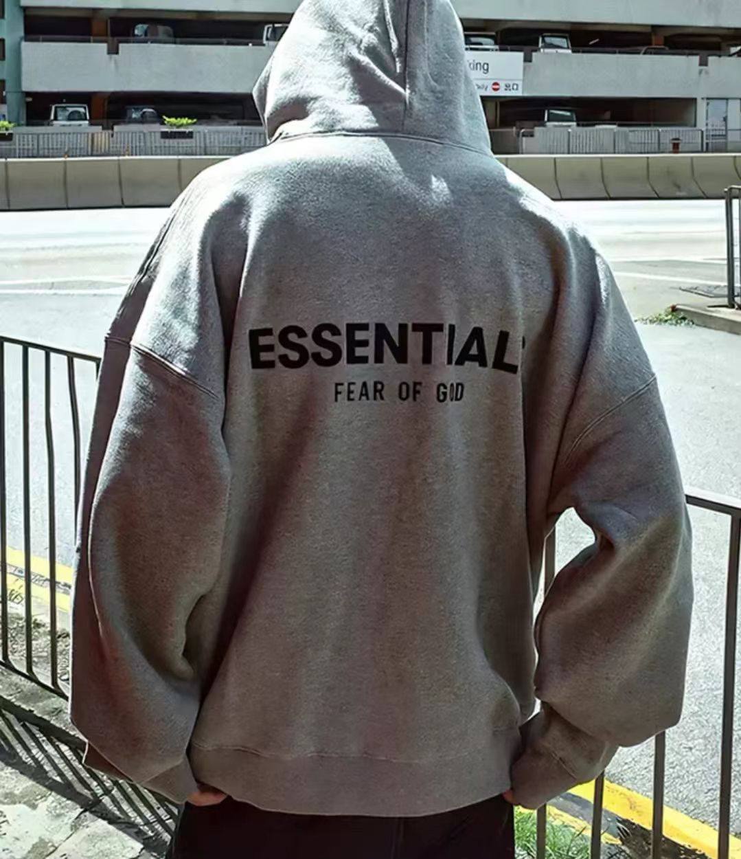 Flocked Letter Hoodie SP097