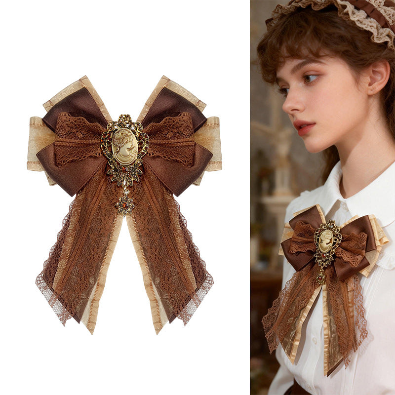 Flower Alloy Beauty Head Brooch 69B963
