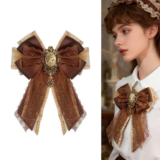 Flower Alloy Beauty Head Brooch 69B963