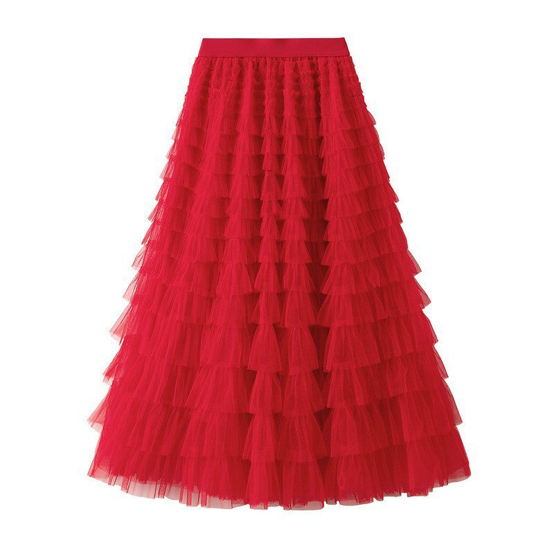 New Cake Skirt Mesh Skirt 69B977