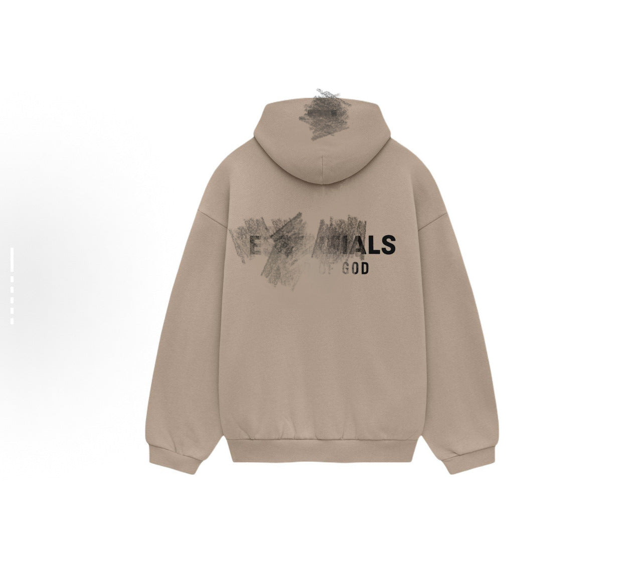 Letter Print Fleece Hoodie  64D063