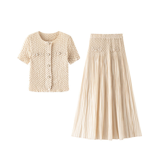Knit Top + Skirt Women's Suit