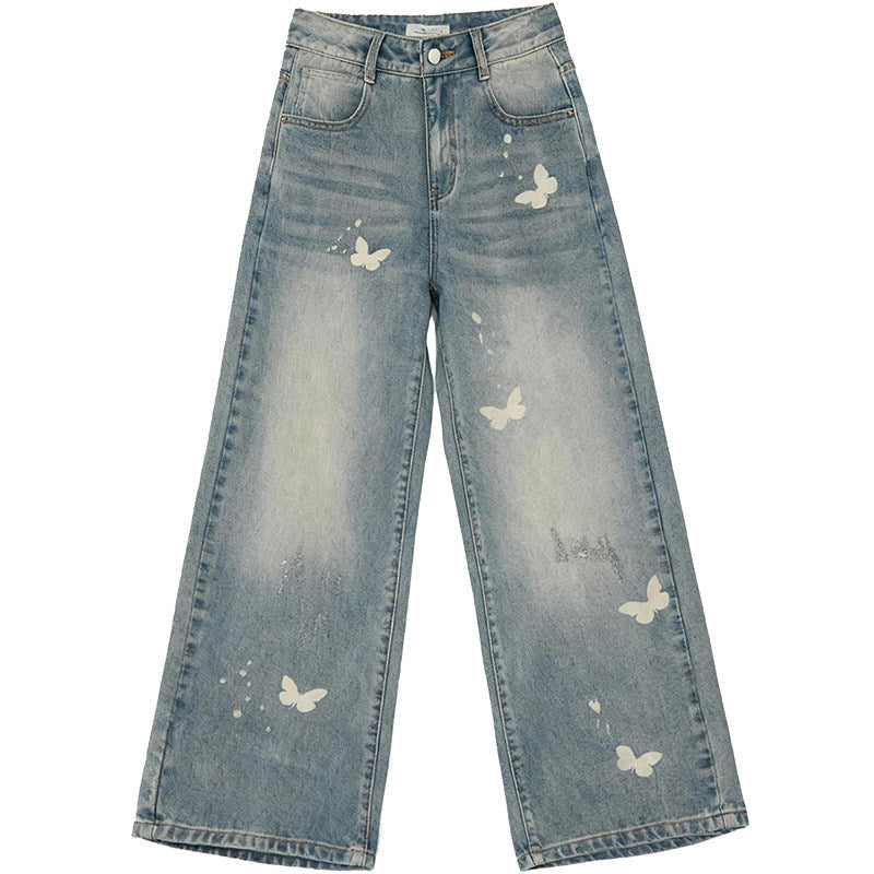 Women's Butterfly Print Jeans 69C030