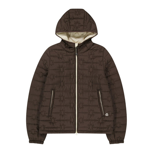 Star Stitching Solid Color Padded Cotton Light Velvet Women 73C095