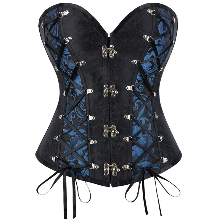 Punk Chain Gothic Corset Halloween Fishbone Suit 69A742