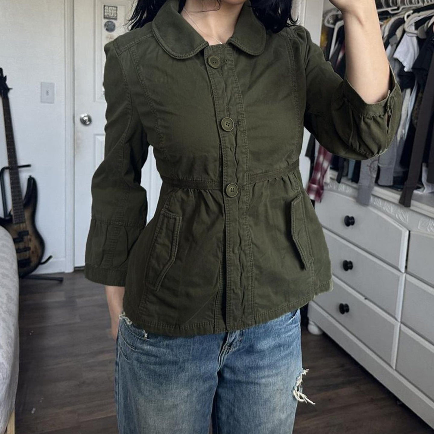 Pocket Waist Lace-up Top SA600