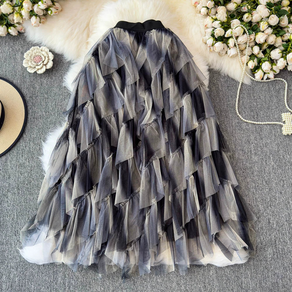Fairy Skirt Tutu Skirt Long A-shaped Skirt 69B835