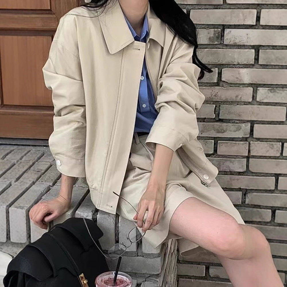 Solid Color Jacket Suit Women SA495