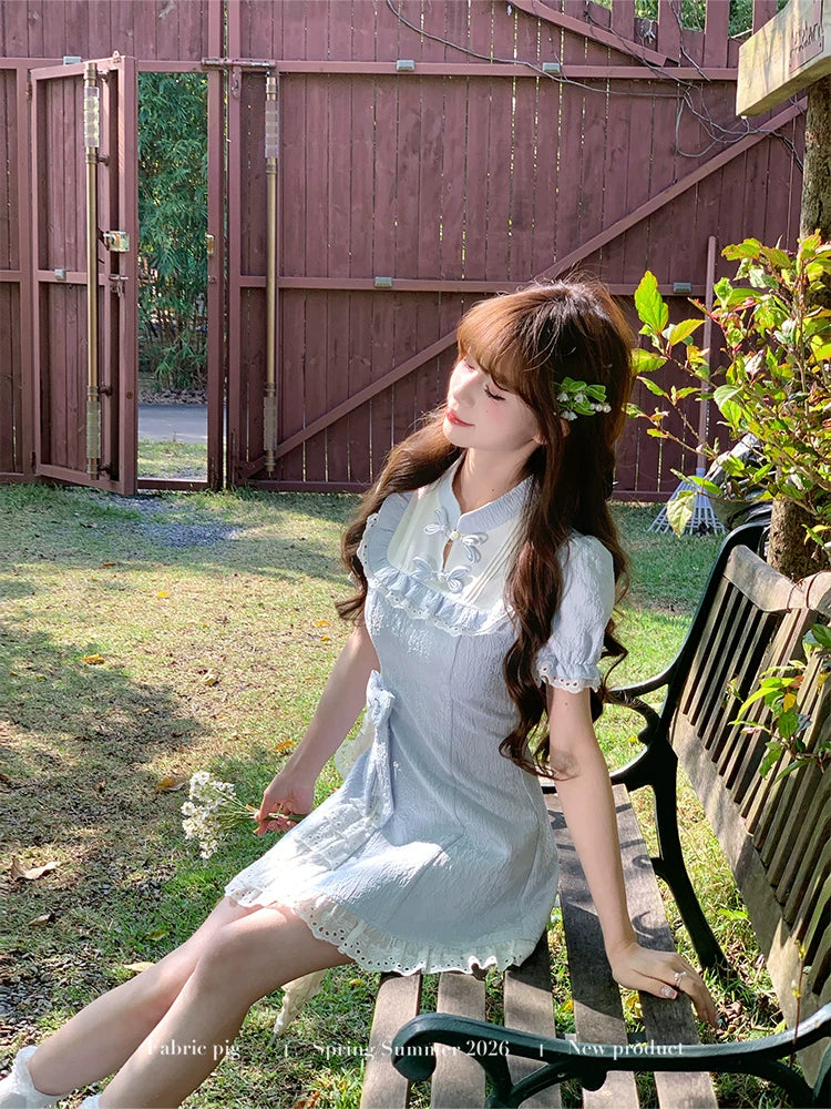 New Chinese Style Dress for Women Summer   64D068