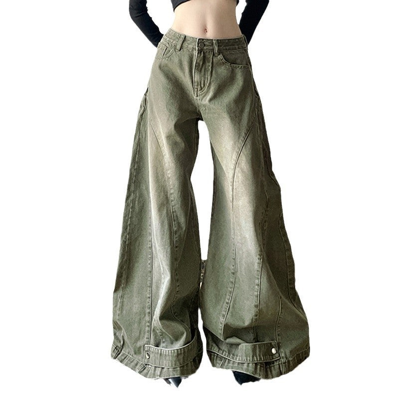 High Waist Wide Leg Big Horn Jeans SA397