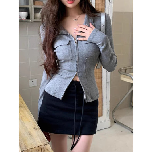 Extra Short Long-sleeved Top  SA405