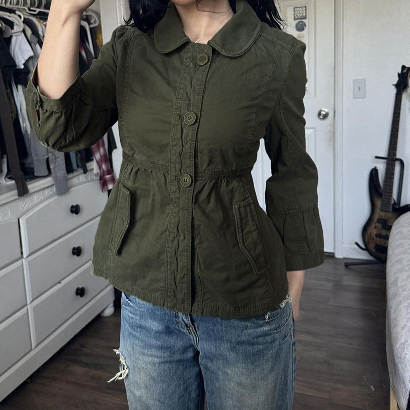 Pocket Waist Lace-up Top SA600