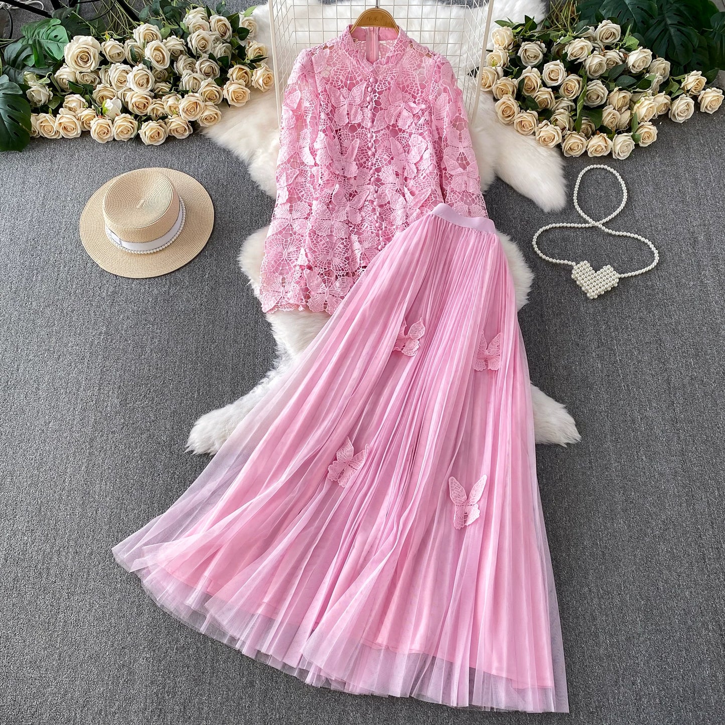 Mesh Dress Set 69B921