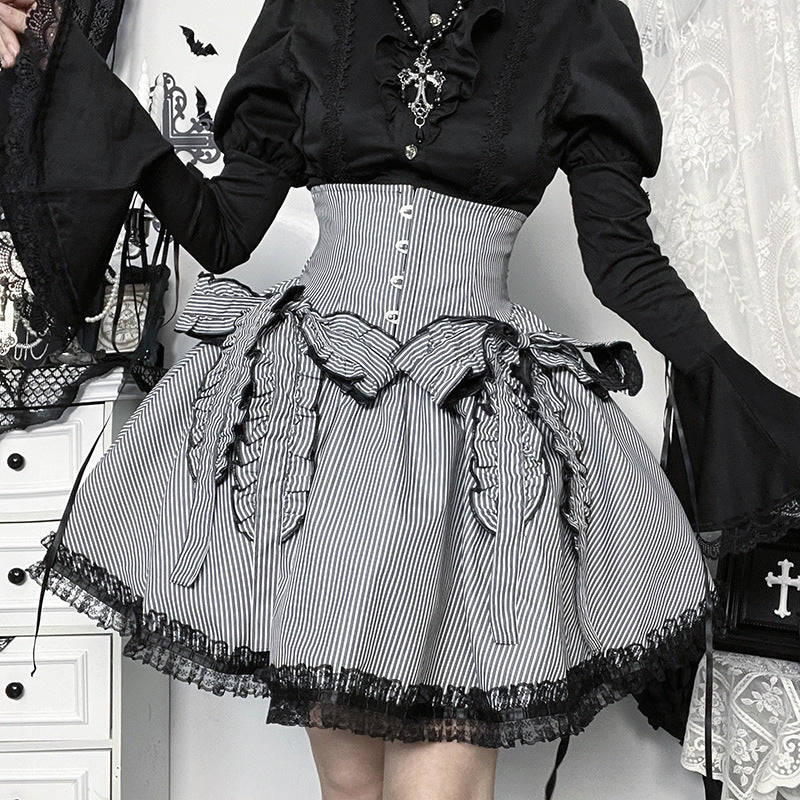 Striped Puffy Skirt  SA708