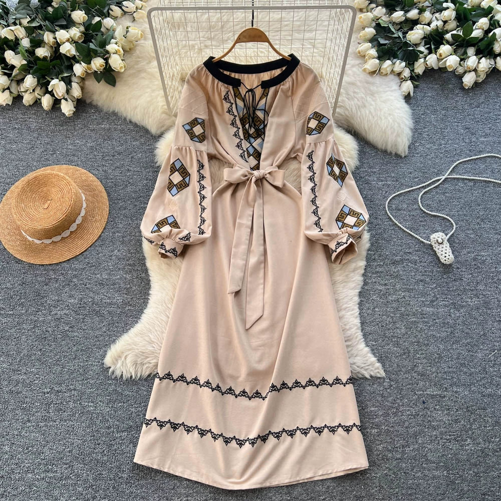 Bohemian Heavy Embroidery Dress SA766