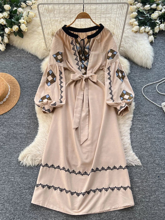 Bohemian Heavy Embroidery Dress SA766