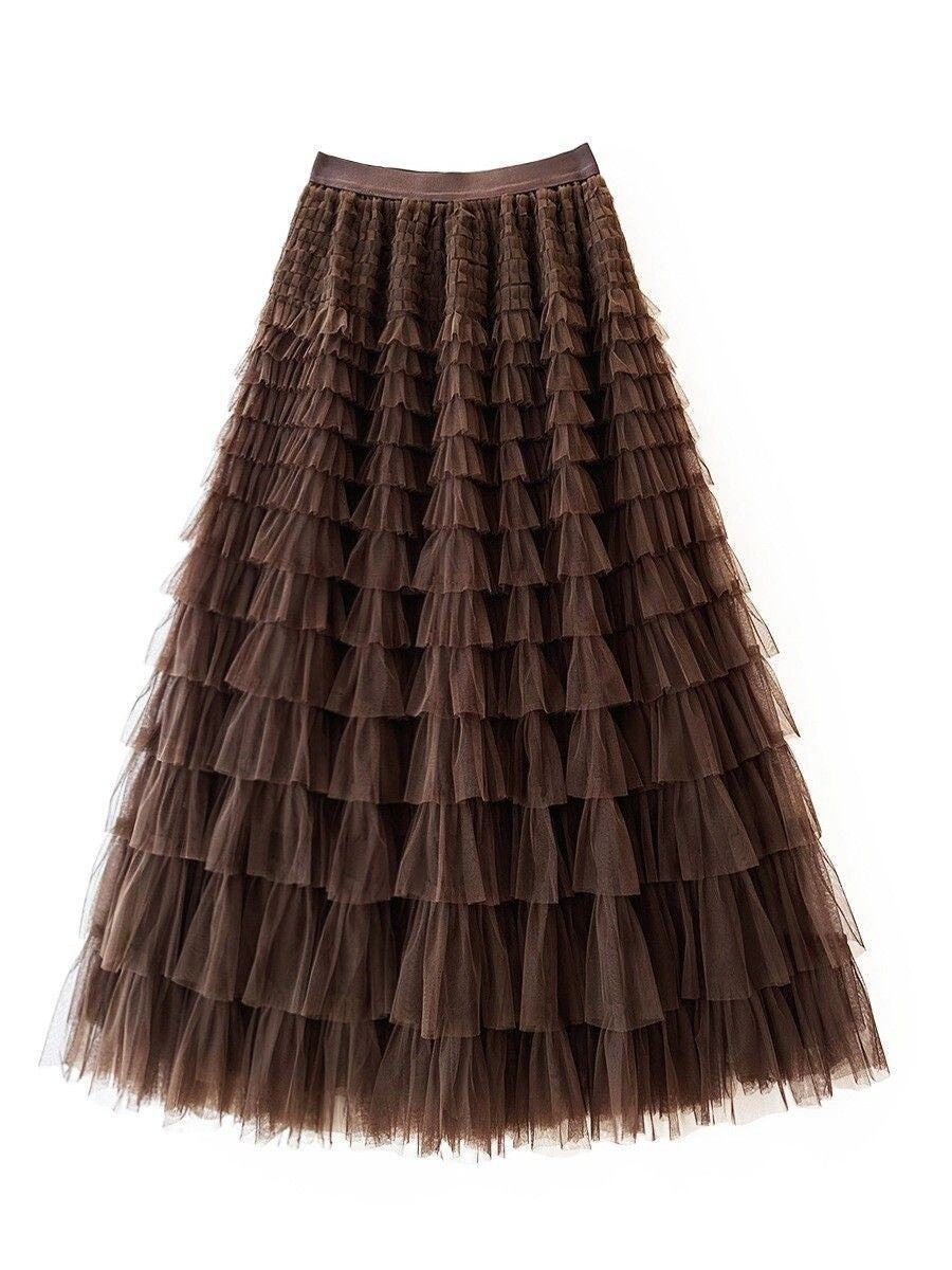 New Cake Skirt Mesh Skirt 69B977