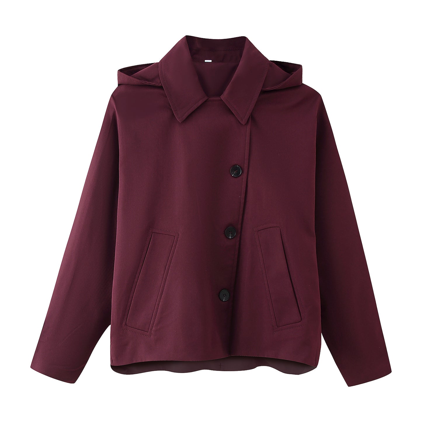 Long Sleeve Short Hooded Windbreaker SA416