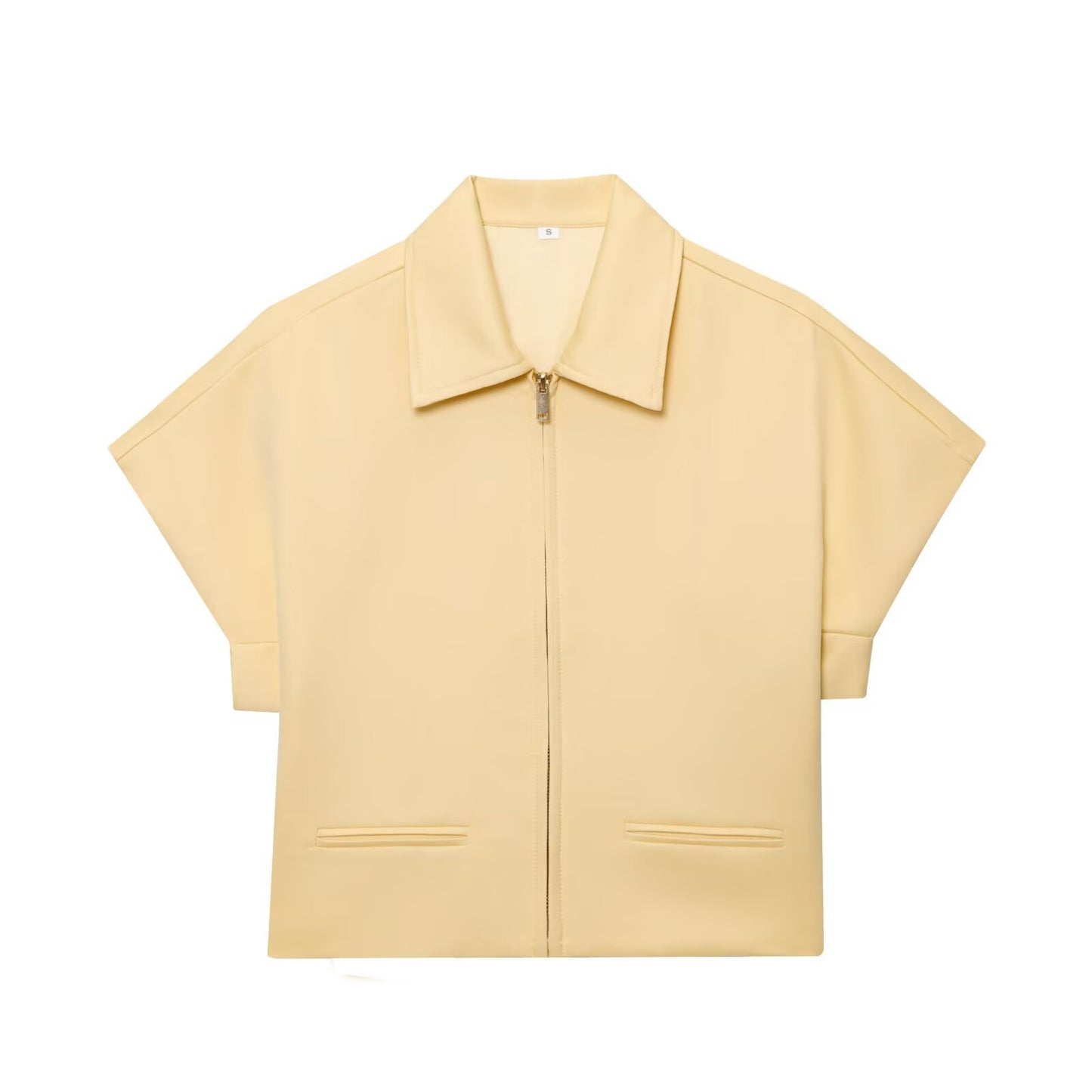 Lapel Short Sleeve Short Jacket Straight Pants SA351